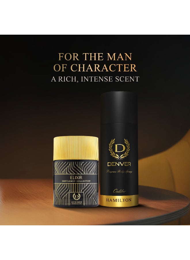 Denver Gentlemen Collection Gift Pack ( Caliber Deo 165ML + Elixir Perfume 100ml) - Image 5